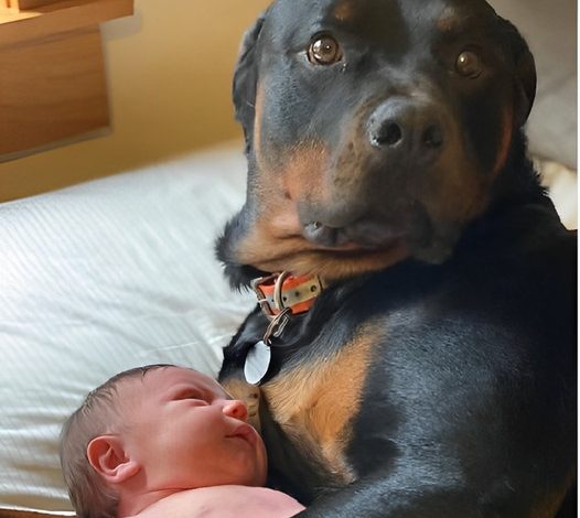 Cherished Discoveries: Icy Pup and Precious Moments with a Newborn Baby