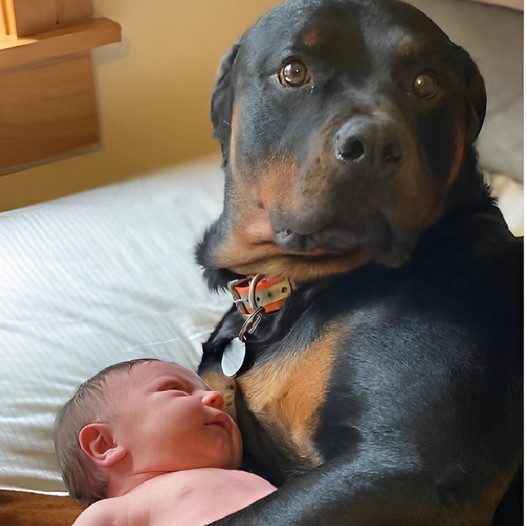 Cherished Discoveries: Icy Pup and Precious Moments with a Newborn Baby